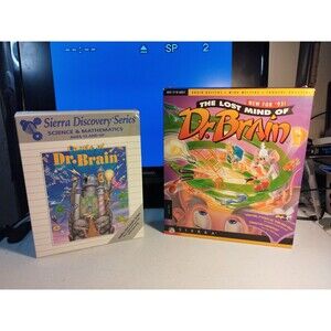 Sierra Castle of Dr Brain & Lost Mind Of Dr. Brain for Mac - Complete In Box